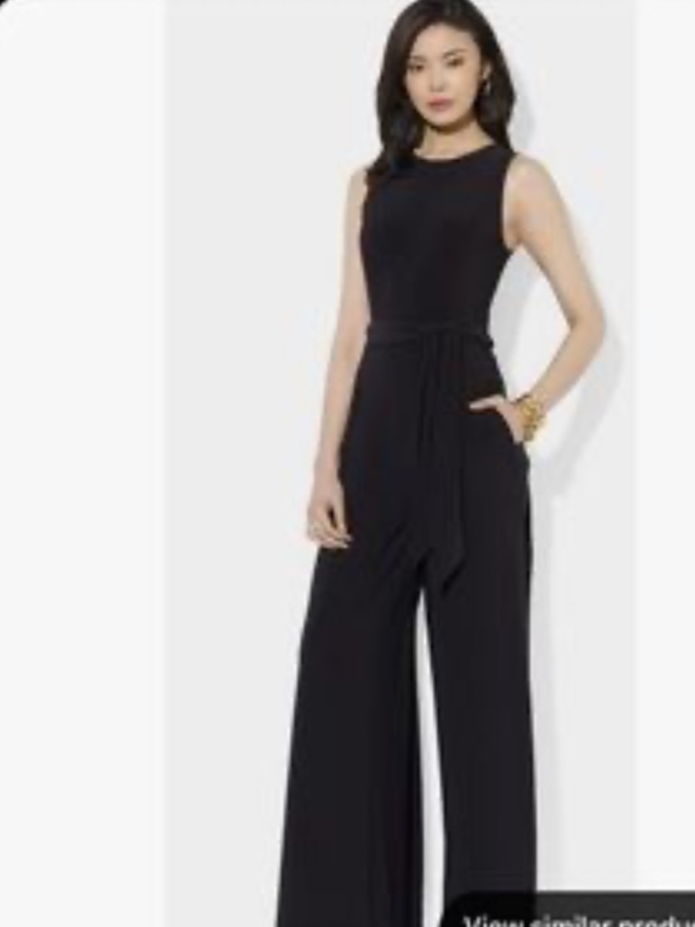 Lauren Ralph Lauren black wide leg jumpsuit size 14
